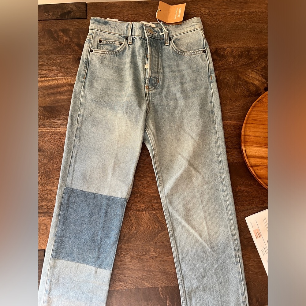 *New* Reformation Size 25 Cynthia Patchwork Jean